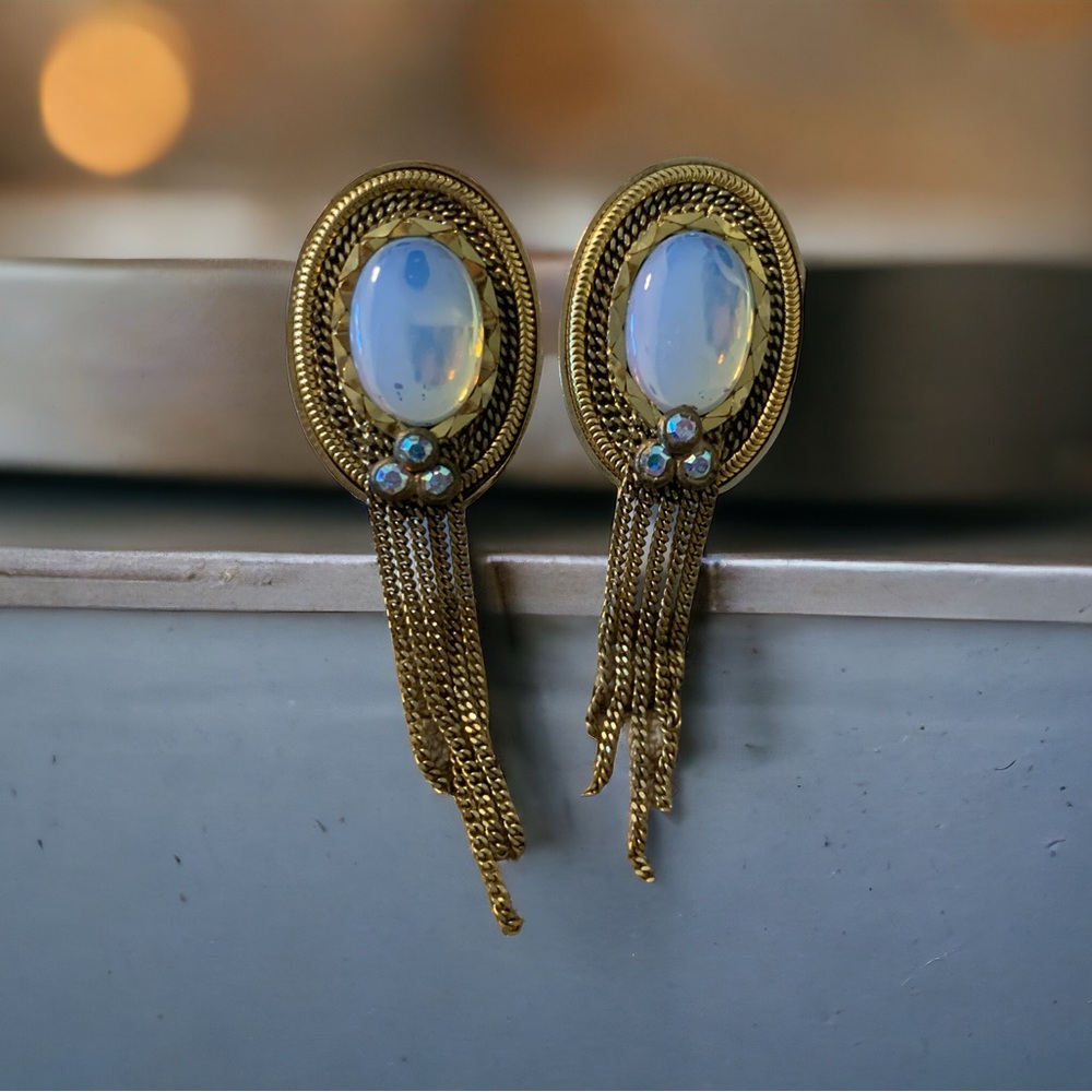 Marena Handarbeit of Germany stunning Art Deco Revival earrings
